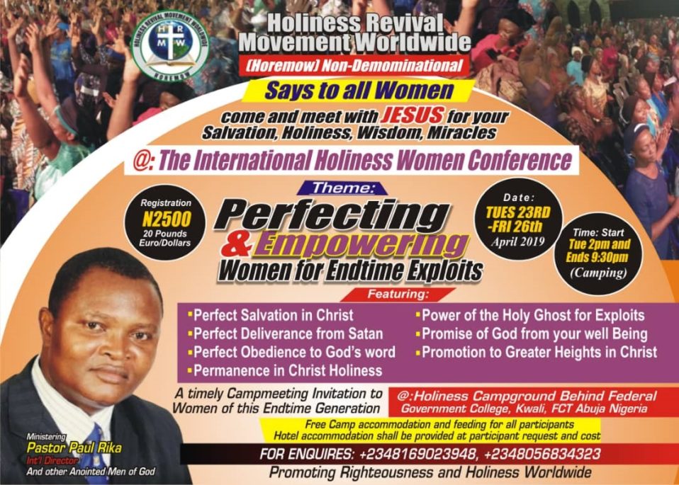 The International Holiness Women Conference Holiness Revival Movement